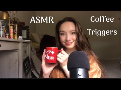(ASMR) Coffee Triggers (tapping, scratching, crinkling)