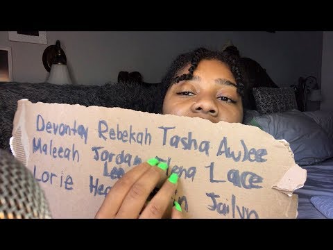ASMR- Cardboard Scratching, Tapping, & Tracing (WRITING YOUR NAMES) ✍🏽✨
