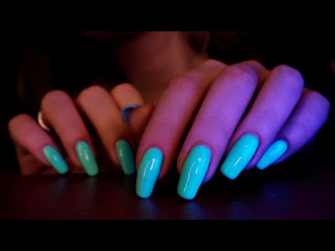 ASMR Deep Sleep Hand Movements Face Touching & Tapping | Personal Attention | Dark Mode Long Nails