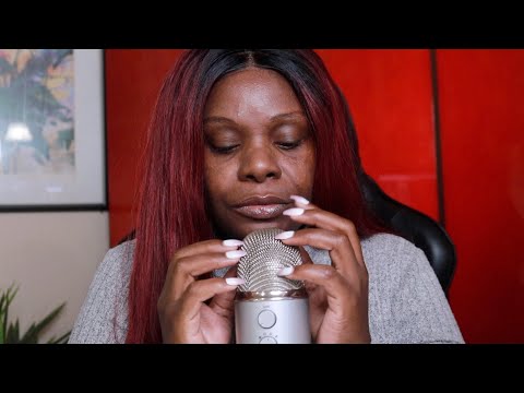 Ombre Nails Mic Scratching ASMR TRIDENT Chewing Gum