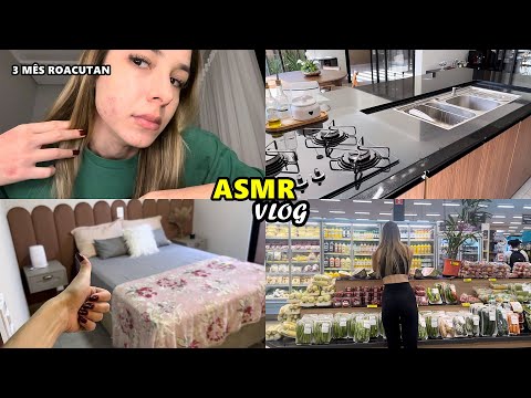 ASMR vlog - Faxina, organização, mercado, muita comida, e muito mais..