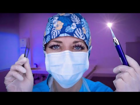 ASMR Ear Surgery & Microsuction Deep Ear Cleaning - Otoscope, Drops, Fizzing, Bubbling, Latex Gloves