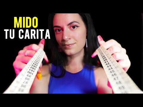ASMR español MIDIENDO TU CARITA 📏💙 Roleplay