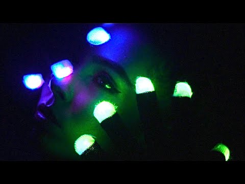 [ASMR] 💡 Dreamy Light Triggers with LED GLOVES in the Dark 🧤 (Layered Sounds)
