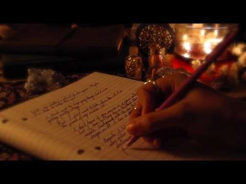 | ASMR | ✍ #1 - * Journal Entry in Cursive Writing * {{ Dreamy Candle Light }}