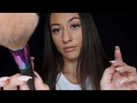 [ASMR] Personal Attention To Help You Sleep ♡ (Face Brushing & Massage)