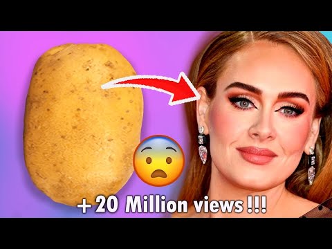 ASMR Potato Makeup In The Style Of Adele🤯!!ASMR Video#30