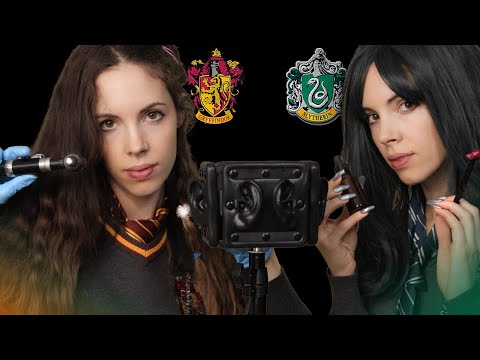 ASMR - Gryffindor vs Slytherin Twin Cleaning Your Ears