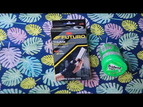 FUTURO 3M THUMB HAND SUPPORT GLOVE ASMR UNBOXING CHEWING GUM