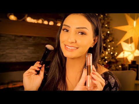 ASMR Holiday Makeup🎄 Doing Your Christmas Makeup! Role play with Personal Attention