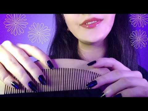 ASMR🌌camera combing ~mouth sound~tapping(combing hair)
