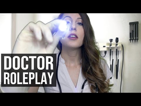 ASMR Relaxing Roleplay - Doctor Check Up (Eye Exam, Latex gloves sounds, face touch, soft spoken)