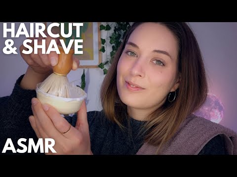ASMR | 💈 Realistic shave and haircut ✂️ | Soft spoken | Personal attention | French accent