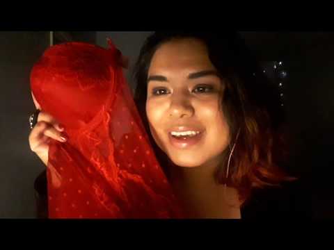 ASMR Bra Fitting Roleplay - Close up Whispering & Fabric Sounds
