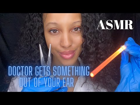 ASMR GETTING SOMETHING DEEP OUT OF YOUR EAR AT THE EAR DOCTOR 👩🏾‍⚕️ inaudible whispering ✨ #asmr