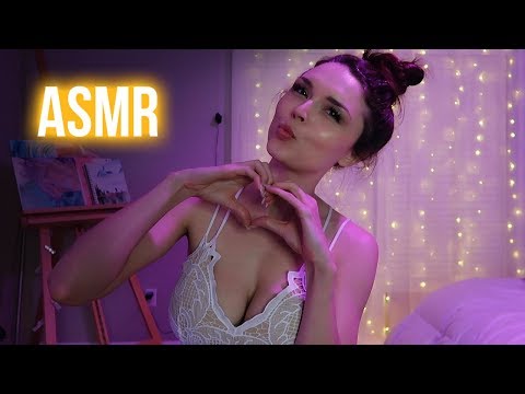 ASMR // Tingly Kisses + Muah Sounds + Whispers + Visual Triggers