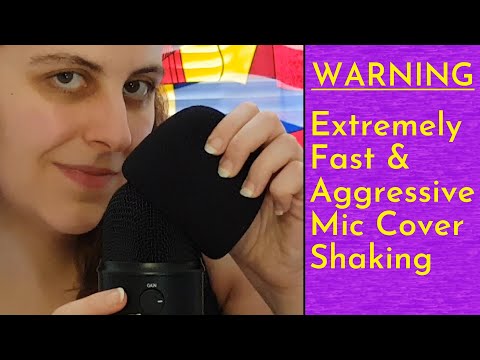ASMR WARNING! Extremely Fast & Aggressive Mic Cover Shaking - Very Intense, Not For Everyone!