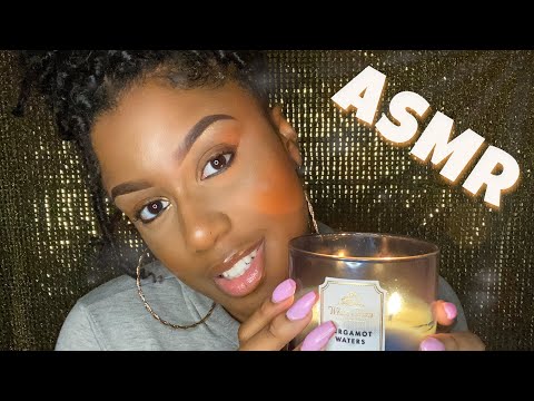 ASMR | Close Whispering & Candle Crackling (Low Light)
