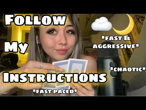 ASMR | Follow my instructions ☁️🌙 fast paced, chaotic, aggressive (w/ blue yeti)