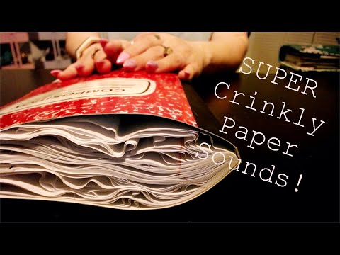 ASMR EXTREME Crinkly Paper | Pages Stuck Together Water Damaged Paper | No Talking