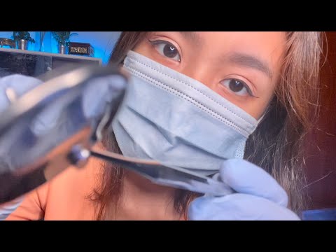 ASMR ~ RP Dentist Examination and Teeth Cleaning (Latex Gloves and Scratching)