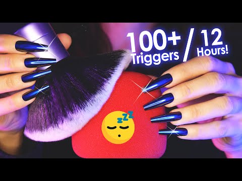 ASMR 100+ Triggers over 12 Hours 😴 Deep Sleep & Relaxation - 4k (No Talking)