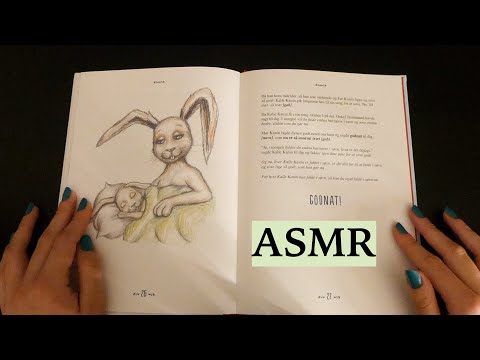 ASMR Cute Storytelling in Danish, Soft Whispering, Page Turning, Mouth Sounds, Trigger Words