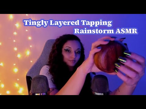 Tingly Layered Tapping Rainstorm ASMR