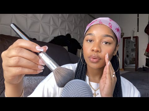 ASMR- Gentle Mic Brushing + Gentle Mouth Sounds 😴💓 (SOFT & RELAXING TRIGGERS) 💤