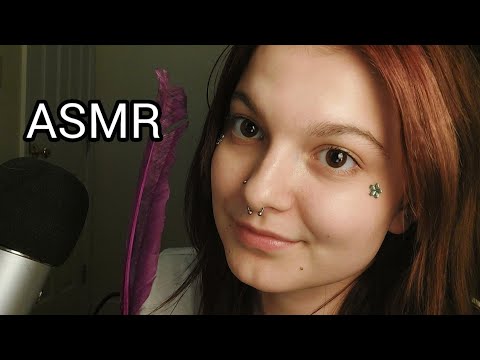 ASMR Feathers on Your Face🪶 (personal attention + whisper ramble)