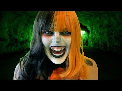 ASMR Halloween Psychotic Vampire Tortures You With Ear Licking | Cyberpunk | Maniacal Laughing
