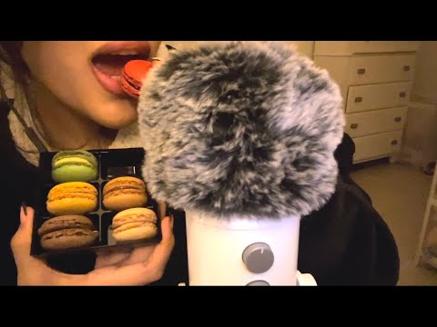 ASMR trying macarons for the first time