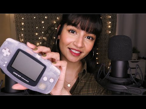 ASMR Showing You My Vintage Games/Toys (Layered, Whispering, Fire Crackling, Rambling)