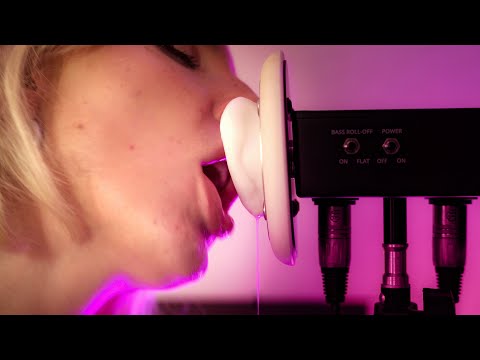 💜 ASMR 4K CLOSE UP EAR LICKING, VISUAL TRIGGERS FOR YOU