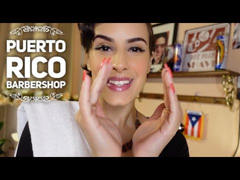 ASMR Spanish Accent Barber 🇵🇷 Men's Haircut & Scalp Massage 🌴Puerto Rico Barbershop 💈