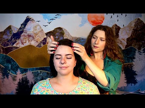 ASMR Reiki | Head and Neck Massage + Scalp Scratching + Hair Brushing + Energy Healing for Sleep 💫