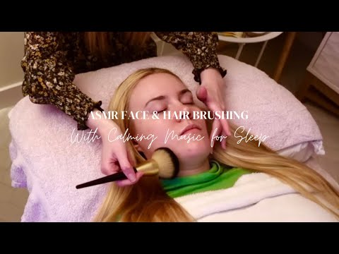 ASMR The Most Calming and Tingly Face & Hair Brushing Session...EVER!! Ft. @asmr_beauty (Soft Music)
