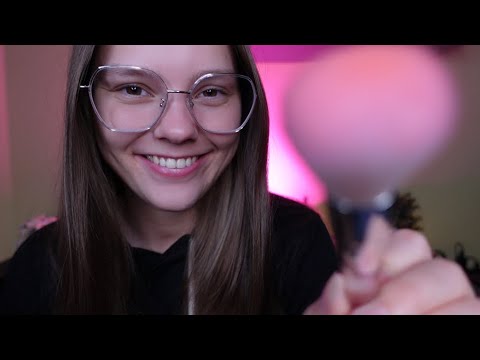 1H ASMR Face Brushing with Mouth Sounds for Sleep 😴 💞