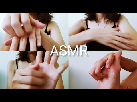 Skin sound ASMR Scratching & Rubbing hands, arms, legs, feet // Lo-fi // Thai speaking