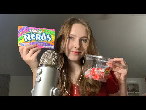 ASMR eating candy 🍬 ft. My cat Cleo 🐈