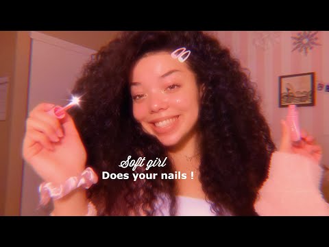 ASMR// ♡Soft Girl Does Your Nails♡