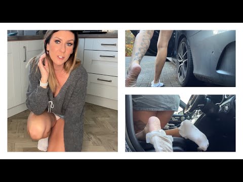 Clean My Car With Me - Car Interior Clean - Outdoor Housewife Chores Clean Outside