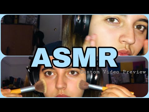 ASMR Face Brushing & Tapping 3|Custom Video Preview
