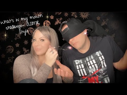 ASMR- What’s In My Mouth Challenge Ft. My Boyfriend | Whispering