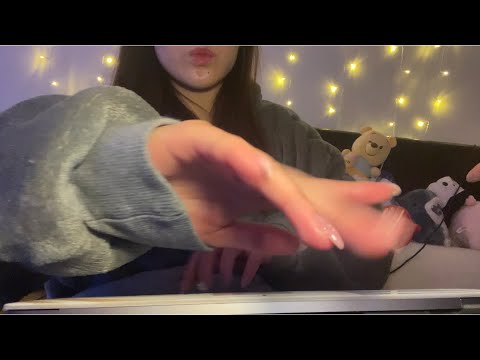 ASMR lofi bed table and laptop tapping