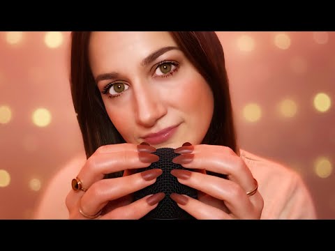ASMR • Mic Scratching (No Cover) & Up Close Whispering (Intense Mouth Sounds)