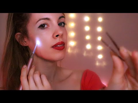 ASMR Finding, Plucking & Brushing Away Your Negative Energy - Face & Ears, Tweezing and more