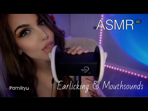 ASMR - Raw  Ear Licking & Mouth Sounds - 4K