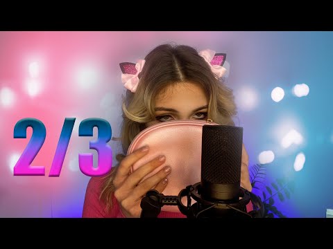 ♡1 min asmr♡ РОЖЕВІ ТРІГГЕРИ (Pink Triggers/Tapping and Scratching)