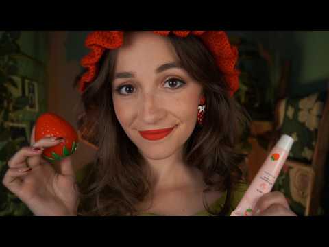 ASMR | The Strawberry Spa 🍓 (layered sounds, whispers, personal attention)